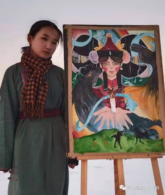 “抗击疫情 文艺助力”——阿巴嘎旗美术爱好者画卷寄深情